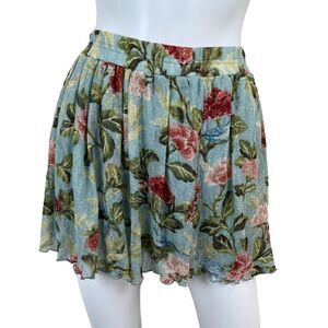 Denim & Supply Ralph Lauren Size M Lace Floral Bird Pull On Vintage Mini Skirt